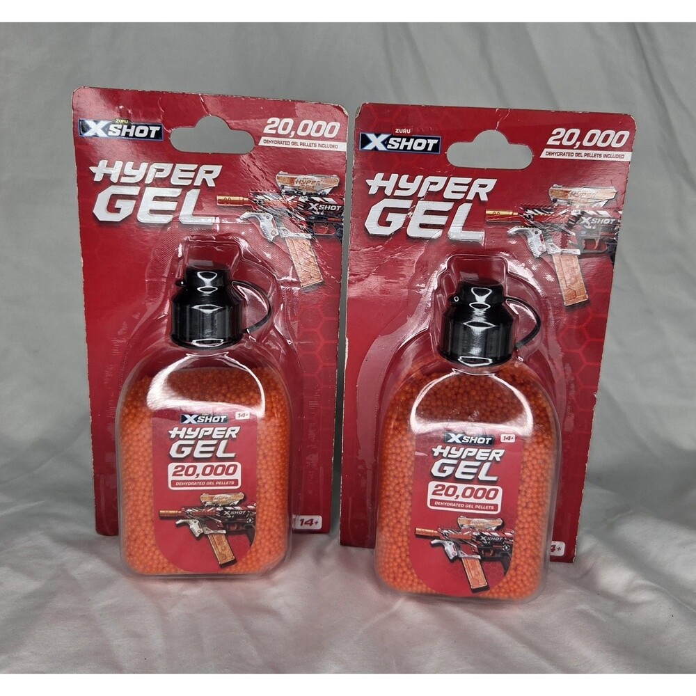 Hyper Gel Pellet Refill Pack (20,000 Hyper Gel Pellets) Zuru Xshot NEW Lot Of 2